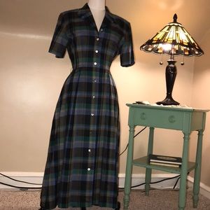 Vintage Burberry Brit cotton plaid dress